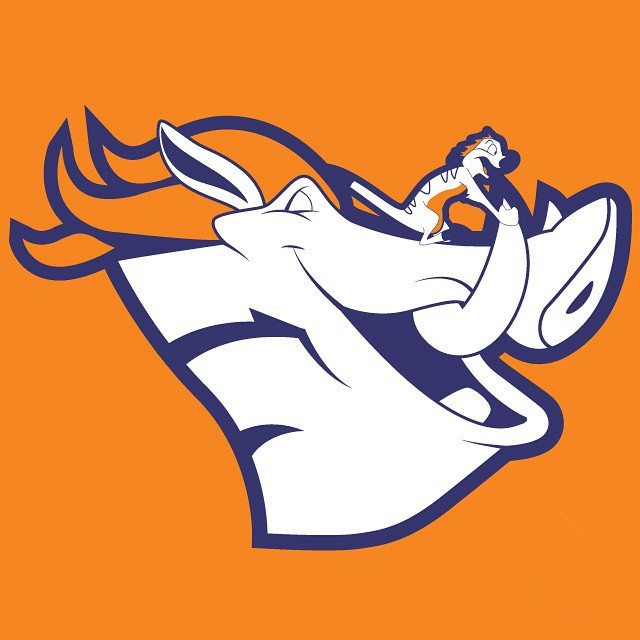 Denver Broncos logo fabric transfer